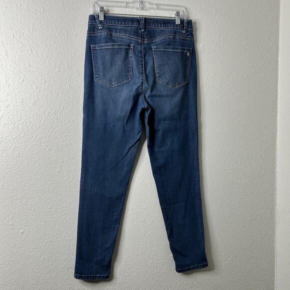 Democracy Ab Solution High Rise Skinny Jeans Blue 10 Ankle Stretch Denim - Picture 5 of 9